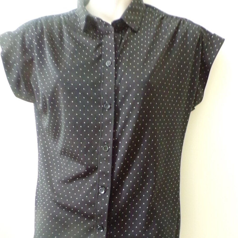 Andrew St. John Black Polyester Blouse M